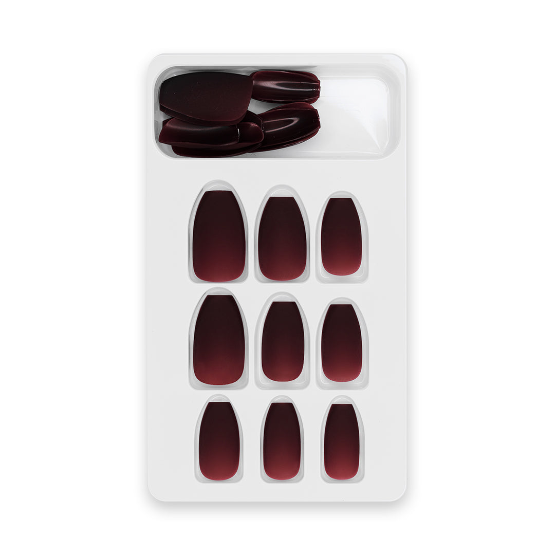 Appuyez sur les ongles - Ombre Rouge
