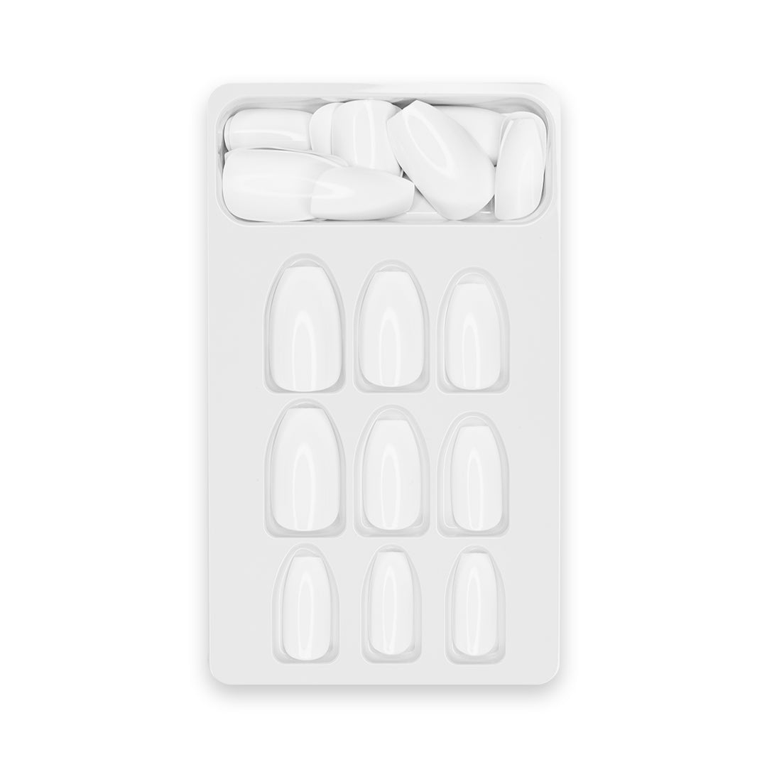 Appuyez sur les ongles - Blanc brillant