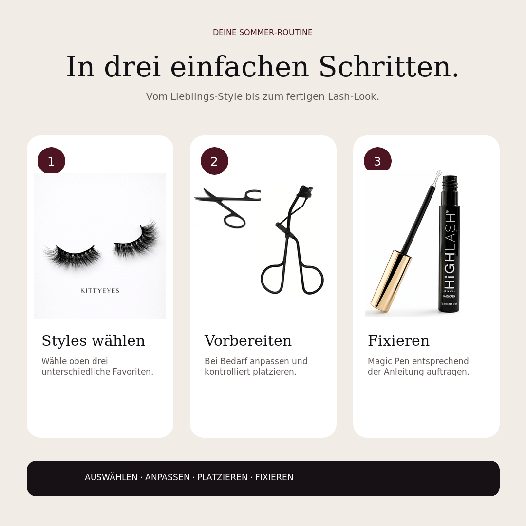 Beauty Sommer Bundle in drei Schritten anwenden