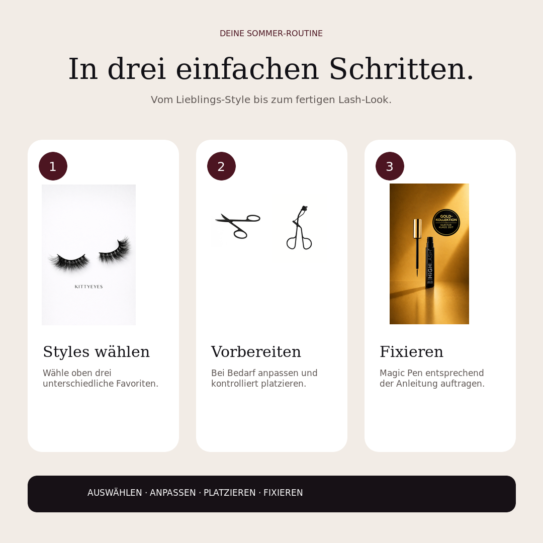 Beauty Sommer Bundle in drei Schritten anwenden