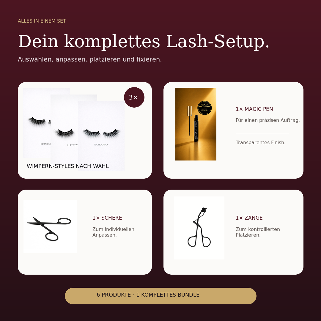 Inhalt des HIGH LASH Beauty Sommer Bundles
