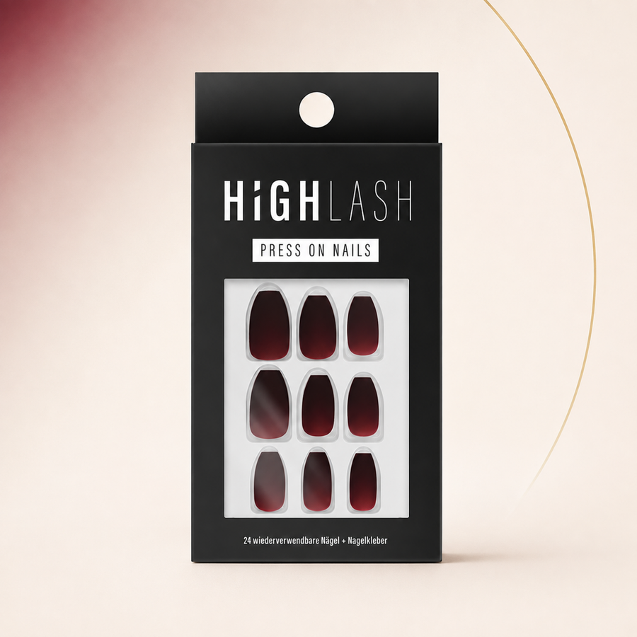 Press On Nails - Ombre Red – HIGHLASH Produktbild